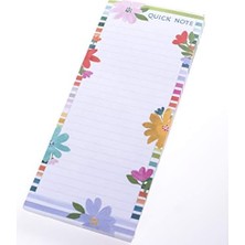 Uslucan Alışveriş Manyetik Not Defteri - Parlak Çiçek Gücü Hızlı Not Bakkal ve Alışveriş Listesi - Eğlenceli Dekoratif Yapılacaklar Listesi - Mükemmel Ev Isınma Hediyeleri - 100 Yırtık Yaprak (4" x 9" X.5")