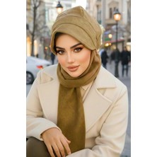 Aişe Tesettür Hardal Kaşe Tesettür Şapka