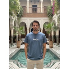 Nakşi Giyim Erkek Bisiklet Yaka Baskılı Basic Günlük Rahat Kalıp Kısa Kollu Modern Tasarım Tişört