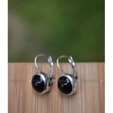 Stoneage Oniks Taşlı Küpe - Siyah