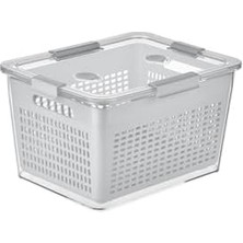 Uslucan Alışveriş - Lavin 7 Litre Açık Gri Saklama Kabı