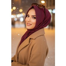 Aişe Tesettür Bordo Kaşe Hazır Eşarp