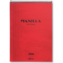 Uslucan Alışveriş Manilla Ofis Bloknot A5 Çizgili Kırmızı