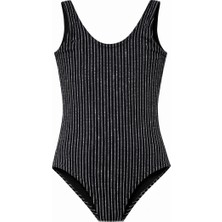 Lovekini Hera Kids Swimsuit With Black Stripes Details