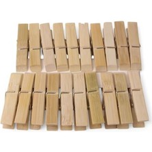 Uslucan Alışveriş Bambu Çamaşır Mandalları, 40 Adet 6 cm Uzunluğunda, 1,2 cm Genişliğinde Çamaşır Mandalı, Kıyafet Asmak Için, Sürdürülebilir Ahşap Mandallar, Çamaşır Asmak, El Işi ve Dekorasyon Için