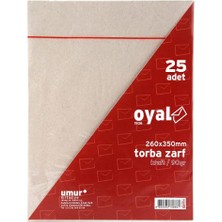 Uslucan Alışveriş Oyal Torba Zarf F26X35KRAFT, 90 Gr, Silikonlu, 25'li