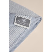 Uslucan Alışveriş Verso Pamuklu Tek Kişilik Battaniye 150X200 cm - Gri Mavi