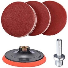 Uslucan Alışveriş Cırt Zımpara Seti + Matkap Aparatı 115 mm (7 Parça)