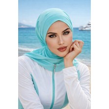 Aişe Tesettür Mint Hijab Havuz ve Deniz Bonesi