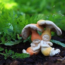 Uslucan Alışveriş Top Minyatür Bahçesi ve Teraryum Uyuyan Shroom Bebekler