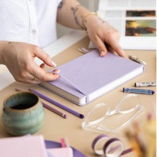 Uslucan Alışveriş 21X15 cm Sert Kapak 80 Yaprak 140 Gr. Eskiz Defteri - Book - Lila