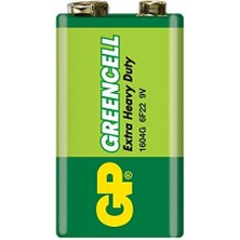 Uslucan Alışveriş Gp Batteries GP1604G Greencell 6F22/1222/9V Pil, 9 Volt, Tekli Kart