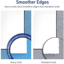 Uslucan Alışveriş Besleme Teknolojisine Sahip Yazdırılabilir Çadır Kartları, 2,5 "x 8,5", Kabartmalı Kenarlıklı Beyaz, Lazer Veya Mürekkep Püskürtmeli Yazıcılar Için 100 Boş Yer Kartı (05305)