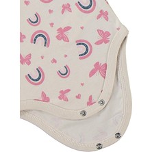 Civil Baby Kelebek Empirmeli 3 Lü 0-36 Ay Çıtçıtlı Badi - Bej 3-6 Ay