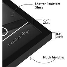 Uslucan Alışveriş Siyah 10X13 Resim Çerçevesi - Kırılmaya Dayanıklı Camlı Ince Kenarlıklı Fotoğraf Çerçevesi - Duvar ve Masa Üstü Için Yatay ve Dikey Formatlar