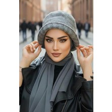 Aişe Tesettür Füme Vintage Şapka