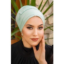 Aişe Tesettür Elma Yeşili Battal Boy Kaymaz Bone - 40500