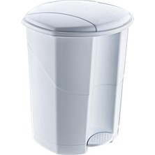 Uslucan Alışveriş 18 Lt Pedallı Çöp Kovası (10191) Metalik Gri