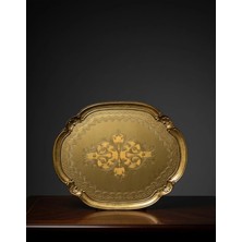 Pescarıssı Oval Italyan Gül Ağacı Tepsi 12 Kişilik