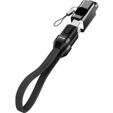 Uslucan Alışveriş Armor CC-020 60W 20 cm Type-C To Type-C Pd Örgülü Metal Başlıklı Siyah Hızlı Şarj Kablosu