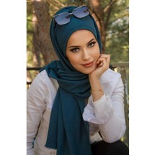 Aişe Tesettür Petrol Mavi Bone Hazır Şal