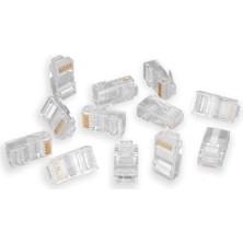 Uslucan Alışveriş COB8P 50'li Paket Cat5 Cat6 RJ45 Ethernet Internet Modem Kablosu Soketi Network Tüm Cat5 Cat6 Uyumlu Soket