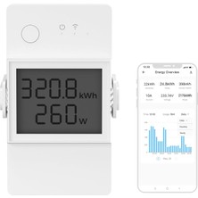 Uslucan Alışveriş POWR320D Akıllı Şalter, Güç Ölçerli, 20 A Wifi Akıllı Anahtar, LCD Dijital Enerji Sayacı, Aşırı Yük Koruması, Akım Ölçer, Alexa/ ile Uyumlu