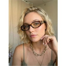 Funeyes Leopar Desenli Gg Aksesuarlı Mavi Işık Korumalı Cam Değişir Gözlük