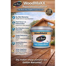 Filli Boya Woodmaxx® Aqua Universallasur Şeffaf Su Bazlı Dış Cephe Ahşap Verniği Uv Koruma Su Iticilik Ozellik 2,5L