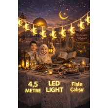 Okavango 4,5 Metre Ramazan 3 Yıldız 1 Ay Temalı LED Işıklı Süsleme Seti Ramazan Süsleri, Ramazan Hediyem Ramazan Süsü