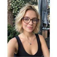 Funeyes Diana Leopar Cat Eye Slim Ince Çerçeveli Hafif Mavi Işık Korumalı Gözlük | 50 Ekartman |