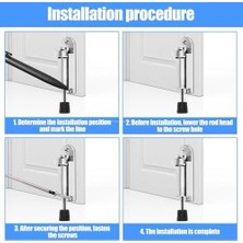 Uslucan Alışveriş Basmalı Kapı Stoperi, 4 Vida Dahil, Dayanıklı Metal, Kolay Montajlı, Modern Tasarımlı Kapı Tutucu, Estetik ve Ergonomik Iç Mekan Aksesuarı (Gri)