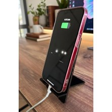 Uslucan Alışveriş Ahşap Masaüstü Telefon & Tablet Tutucu – Kaymaz Sabitleyici Stand Aparat