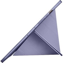 Uslucan Alışveriş Galaxy Tab S9 Fe PLUS/S10 Plus ile Uyumlu Kılıf Kalem Bölmeli Trifolding X610 X616 X820 X826 X828 Lavendery Gray