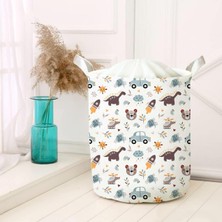 Uslucan Alışveriş Çok Amaçlı Oyuncak Saklama Kutusu Kirli Çamaşır Piknik Sepeti Katlanır Düzenleyici Keçe Model 40012