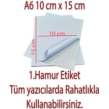 Uslucan Alışveriş A6 Yapışkanlı Etiket, 10X15 Cm, 100 Adet, Tüm Yazıcılar ile Uyumlu (100)