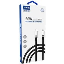 Uslucan Alışveriş Sc-66 60W Usb-C Type-C Şarj ve Data Kablosu Siyah