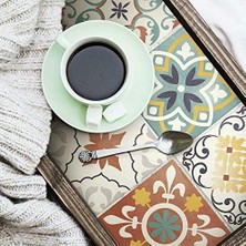 Uslucan Alışveriş TIL4279FLT Sticktiles Ispanyol Terracotta Soy ve Yapıştır Arası