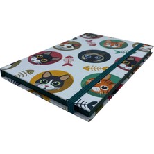 Uslucan Alışveriş Kılçıklı Kediler Çizgisiz Defter
