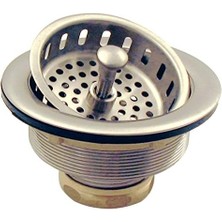 Uslucan Alışveriş D214-07 3-1/2 "post Style Büyük Lavabo Mutfak Sepeti Süzgeç, 1'li Paket, Nikel