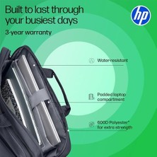 Uslucan Alışveriş Hp 14" Laptop Çantası, 600D Geri Dönüşümlü Polyester, 9l, Dolgulu Bölme, Su Geçirmez, Çıkarılabilir Omuz Askısı, Gri