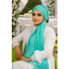 Aişe Tesettür Mint Pamuk Biritli Şal