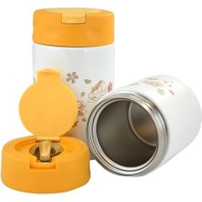 Uslucan Alışveriş Çelik Içli Termos 500 ml Turuncu Çelik Kaşık Ile TX-6129