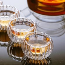 Uslucan Alışveriş Dekoratif Cam Lokumluk, 8x8 Cm, 6'lı Set