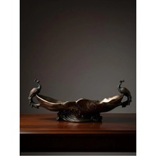 Bronze Tavuskuşlu Gondol 44*18.5 cm