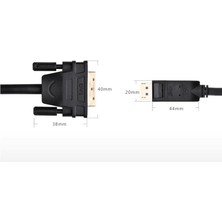 Uslucan Alışveriş Displayport To DVI 24+1 Çevirici Kablo - Dp To DVI - 3 mt
