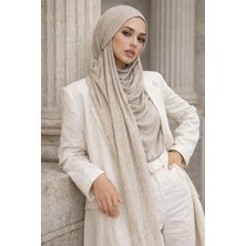 Aişe Tesettür Vizon Melanj Bandana Bone Şal