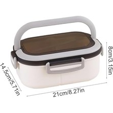 Uslucan Alışveriş Beslenme Kutusu 1200 Ml, 2 Katlı 6 Bölmeli, Bpa'sız Pp Plastik, Çatal Kaşık Bıçak Dahil, Sefer Tası ve Beslenme Çantası (Beyaz)