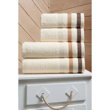 Sera 4’lü Banyo Havlu Seti, Hamam Takımı (2 Adet 70X140, 2 Adet 50X90) – Şık ve Yumuşak, Çeyizlik