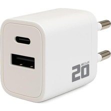 Uslucan Alışveriş Redline 20W Gan Type C + USB A Girişli Şarj Adaptörü